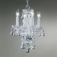 Classic Lighting 8234 CH I Monticello Mini Chandelier in Chrome with Italian Crystal